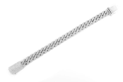 10MM MIAMI CUBAN LINK DIAMOND BRACELET 14K SOLID GOLD 5.00CTW
