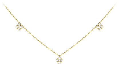 COLIER CLOVER DIAMOND STATION AUR MASIV DE 14K 0.45CT