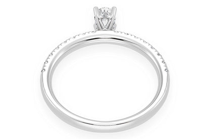 THINN - .25CT OVAL - DIAMOND ENGAGEMENT RING