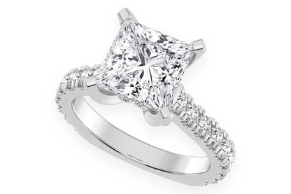 THINN - 3.00CT PRINCESS CUT - DIAMOND ENGAGEMENT RING