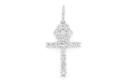 ANKH DIAMOND PENDANT 14K SOLID GOLD 2.35CTW