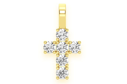 LARGE ROCKS DIAMOND PENDANT 14K SOLID GOLD 1.00CTW