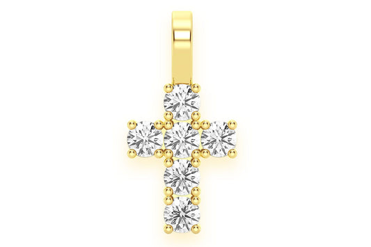LARGE ROCKS DIAMOND PENDANT 14K SOLID GOLD 1.00CTW