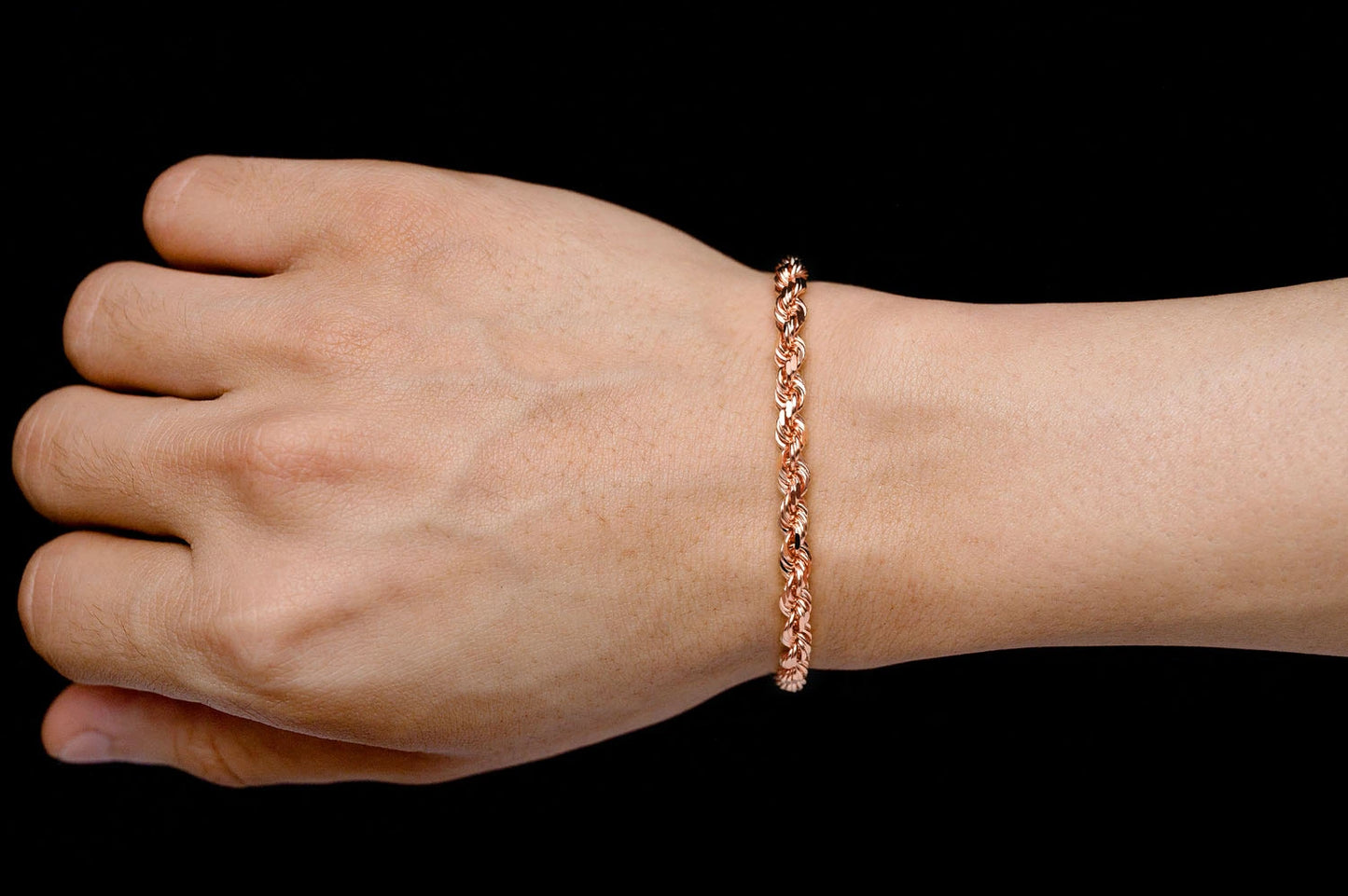 5MM ROPE - 14K SOLID GOLD BRACELET