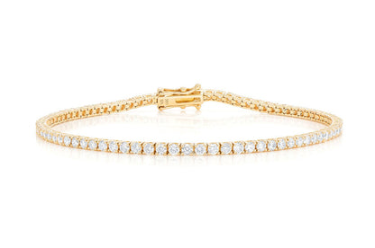 6PT PRONG SET DIAMOND TENNIS BRACELET 14K SOLID GOLD 4.60CTW