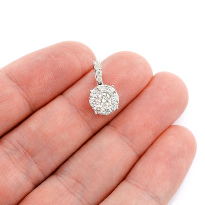 Pandantiv Solitaire cu Diamant, Mozaic, Aur Masiv de 14K, 1.00ct