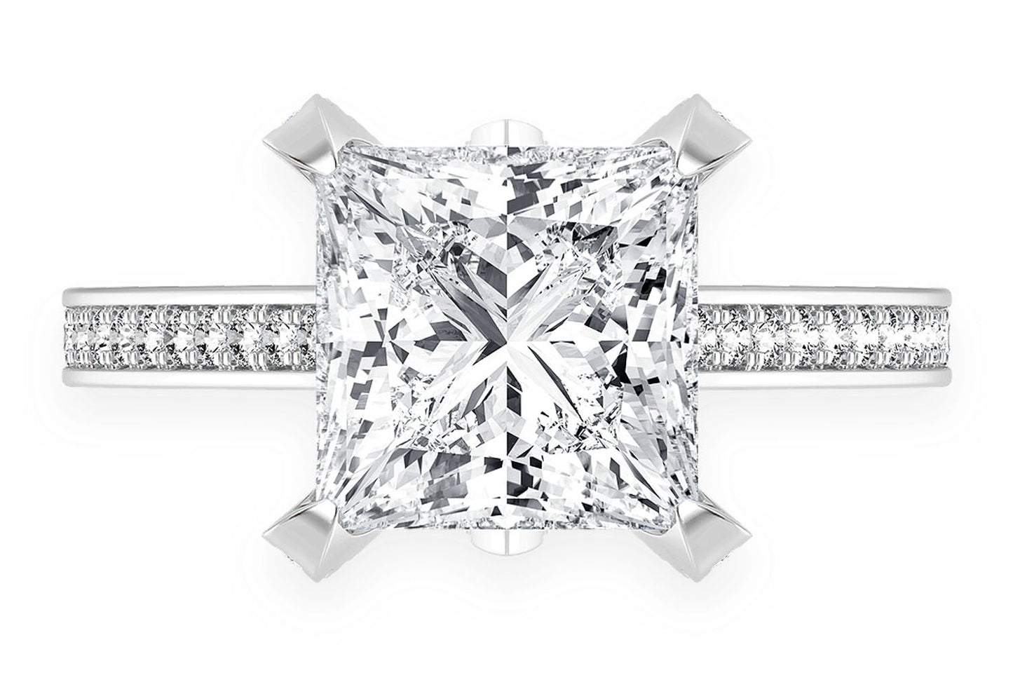 CHANT - 3.00CT PRINCESS CUT - DIAMOND ENGAGEMENT RING