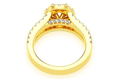 SPHINX - .75CT SOLITAIRE ROUND - SPLIT SHANK HALO - DIAMOND ENGAGEMENT RING