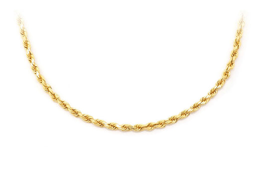 2.5MM ROPE 14K SOLID GOLD CHAIN