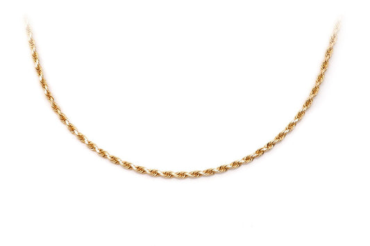 1.5MM ROPE 14K SOLID GOLD CHAIN