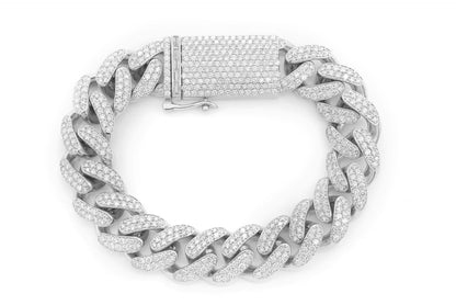 16MM MIAMI CUBAN DIAMOND BRACELET 14K SOLID GOLD 12.25CTW