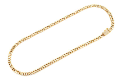 6MM MIAMI CUBAN DIAMOND NECKLACE 14K SOLID GOLD 9.50CTW