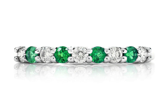 INEL CU SMARALD VERZI ȘI DIAMANTE, AUR MASIV DE 14K, 0.65CT