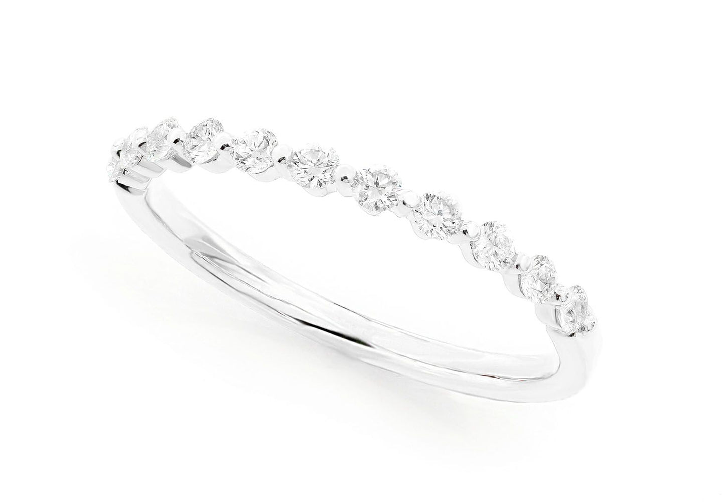 Inel cu diamante suprapuse, aur masiv de 14K, 0.25 ct