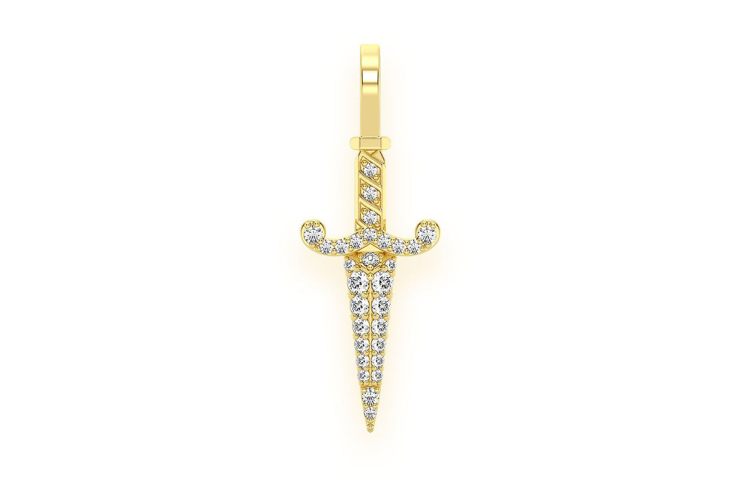 PANDANT CU DIAMANT PUMNAVĂ, AUR MASIV DE 14K, 0.20CTW