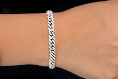 4MM MIAMI CUBAN DIAMOND BRACELET 14K SOLID GOLD 1.50CTW
