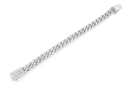 12MM MIAMI CUBAN DIAMOND BRACELET 14K SOLID GOLD 7.50CTW