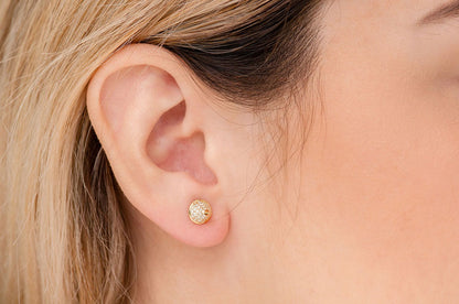 BULLET POINT DIAMOND EARRINGS 14K SOLID GOLD 0.70CTW