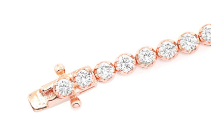 10PT CROWN SET DIAMOND BRACELET 14K SOLID GOLD 4.50CTW