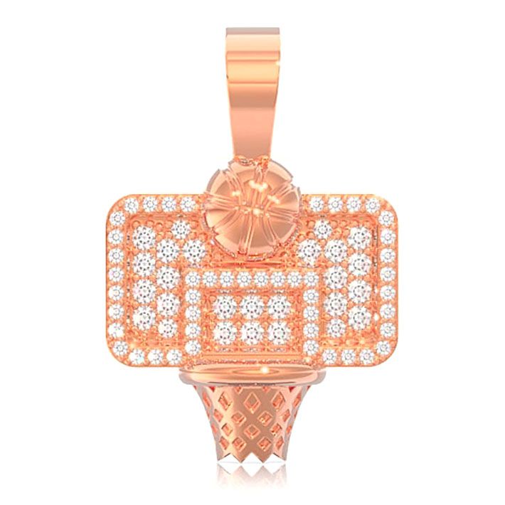 Pandantiv cu diamant, aur masiv de 14K, 1.00ct
