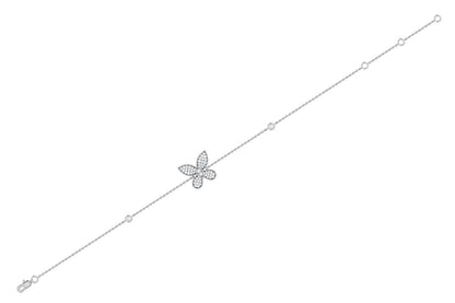 BUTTERFLY DIAMOND BRACELET 14K SOLID GOLD 0.25CTW