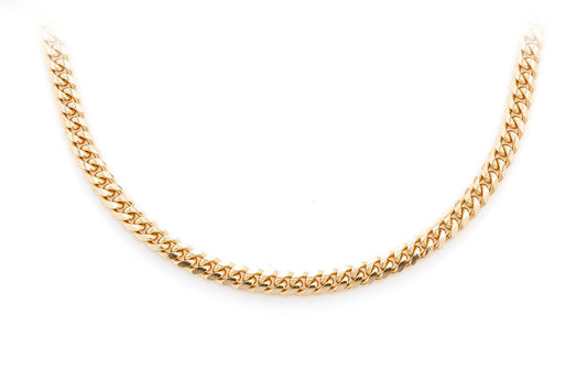 3.5MM MIAMI CUBAN 14K SOLID GOLD CHAIN