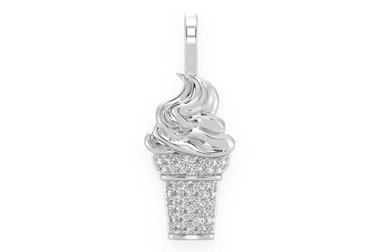 PANDANT CU DIAMANT, ÎNGHEȚATĂ, AUR MASIV DE 14K, 0,15 CT