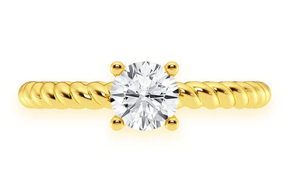 .50CT ROUND SOLITAIRE - TWIST BAND - DIAMOND ENGAGEMENT RING