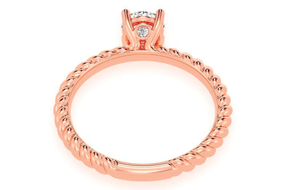 .50CT ROUND SOLITAIRE - TWIST BAND - DIAMOND ENGAGEMENT RING