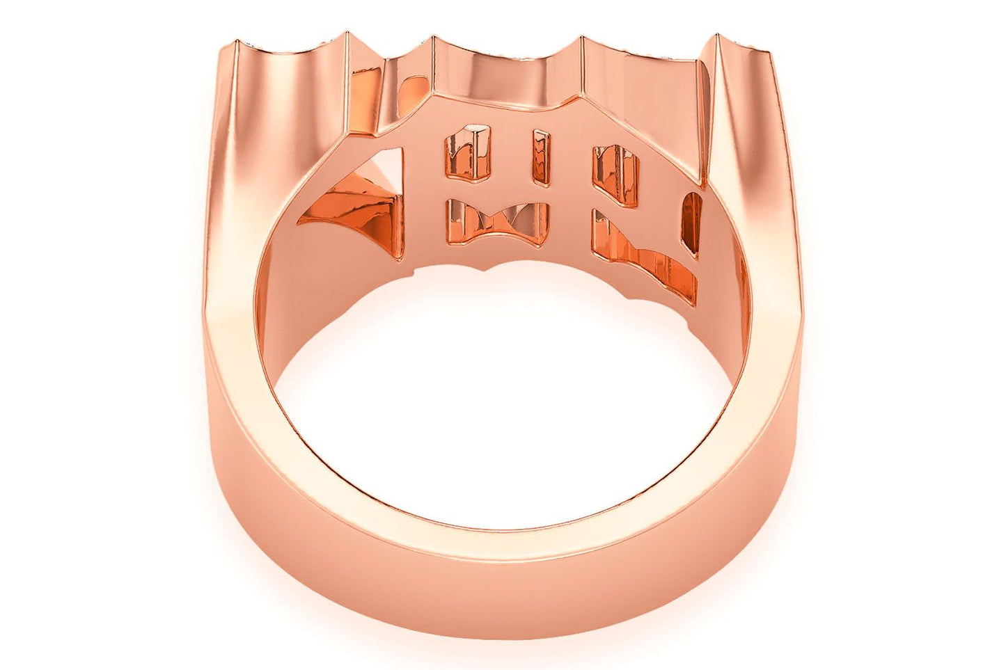 CUSTOM DATE OF BIRTH DIAMOND RING 14K SOLID GOLD 0.60CTW