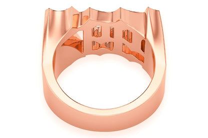 CUSTOM DATE OF BIRTH DIAMOND RING 14K SOLID GOLD 0.60CTW
