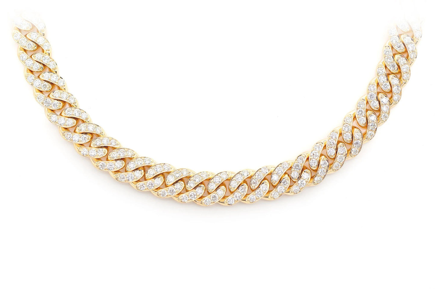 6MM MIAMI CUBAN DIAMOND NECKLACE 14K SOLID GOLD 9.50CTW