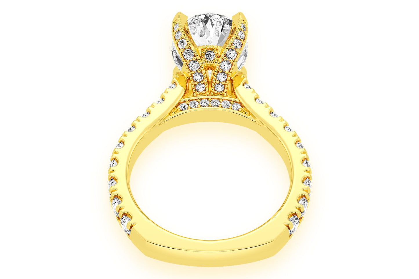 THINN - 3.00CT OVAL DIAMOND ENGAGEMENT RING 14K SOLID GOLD