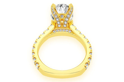 THINN - 3.00CT OVAL DIAMOND ENGAGEMENT RING 14K SOLID GOLD