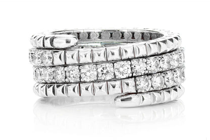 DIAMOND FLEX WRAP RING 14K SOLID GOLD 2.50CTW