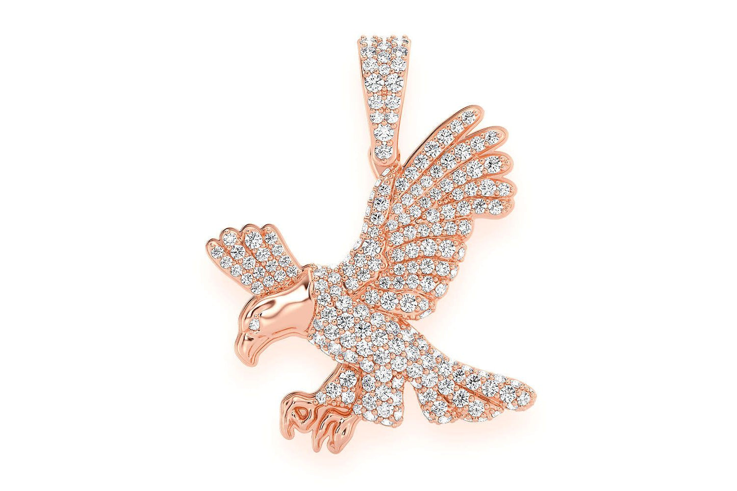 AMERICAN EAGLE DIAMOND PENDANT 14K SOLID GOLD 1.00CTW