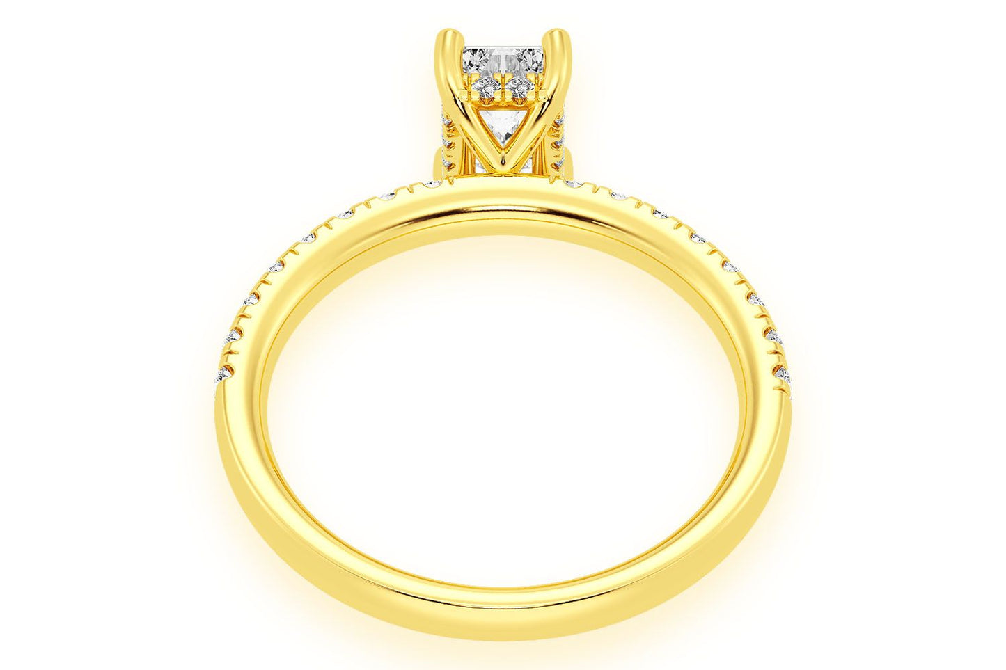 THINN - 0.75CT EMERALD CUT SOLITAIRE - DIAMOND ENGAGEMENT RING