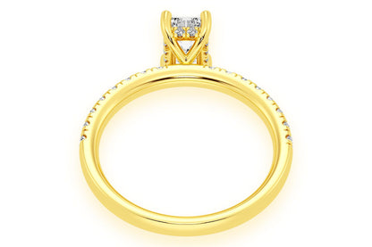 THINN - 0.75CT EMERALD CUT SOLITAIRE - DIAMOND ENGAGEMENT RING