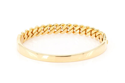 MIAMI CUBAN DIAMOND BANGLE 14K SOLID GOLD 1.65CTW