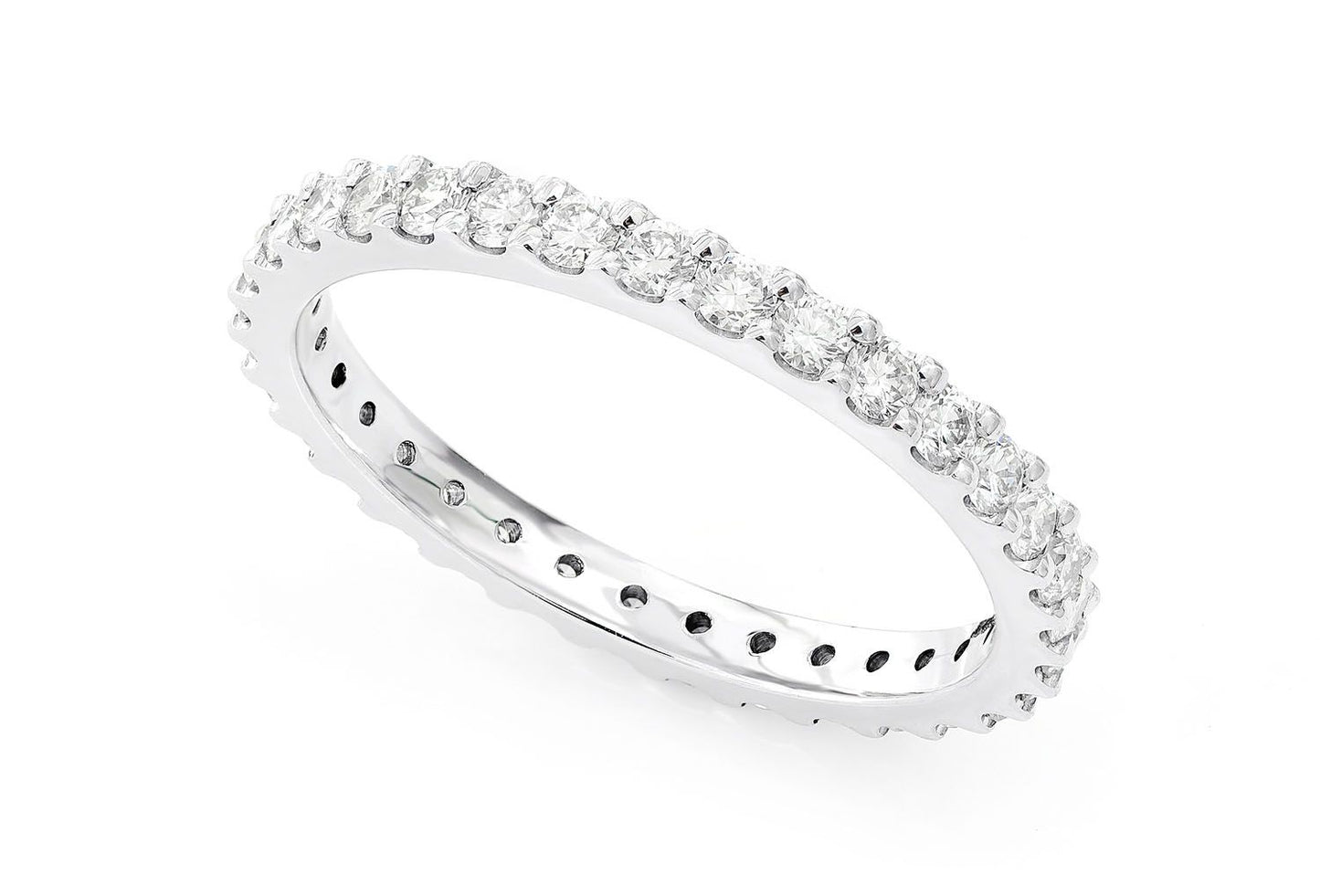 Inel cu diamant ETERNITY, aur masiv de 14K, 0.75 ct