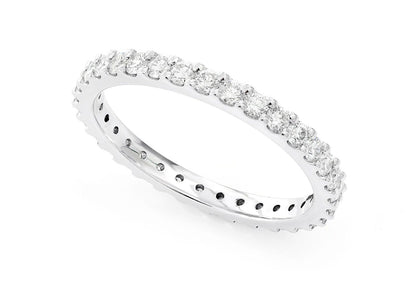 Inel cu diamant ETERNITY, aur masiv de 14K, 0.75 ct