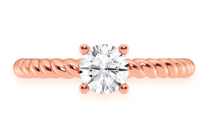 .50CT ROUND SOLITAIRE - TWIST BAND - DIAMOND ENGAGEMENT RING