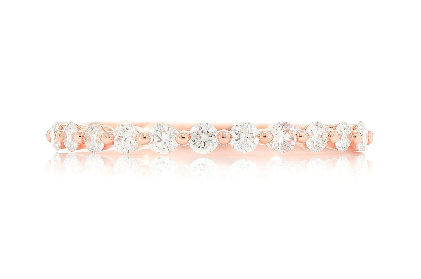 Inel cu diamante suprapuse, aur masiv de 14K, 0.25 ct