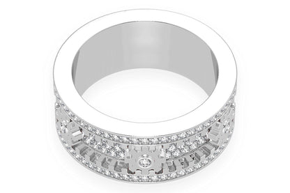 INEL FIDGET GEAR CU DIAMANT AUR MASIV DE 14K 1.25CTW