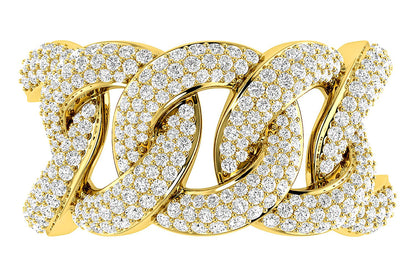 13MM CUBAN LINK DIAMOND RING 14K SOLID GOLD 2.00CTW