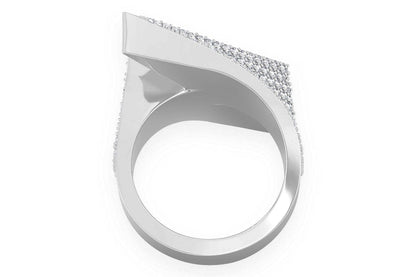 LIGHTNING BOLT DIAMOND RING 14K SOLID GOLD 2.25CTW