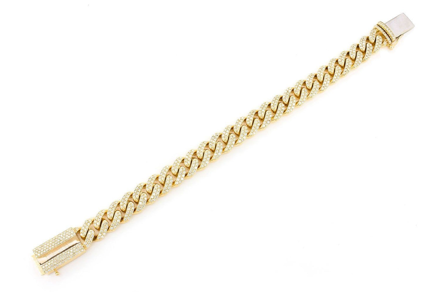 12MM MIAMI CUBAN DIAMOND BRACELET 14K SOLID GOLD 7.50CTW