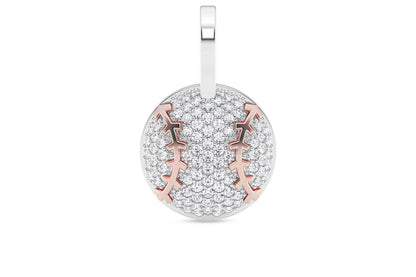 PANDANTIV CU DIAMANT BASEBALL, AUR MASIV DE 14K, 0.33CT