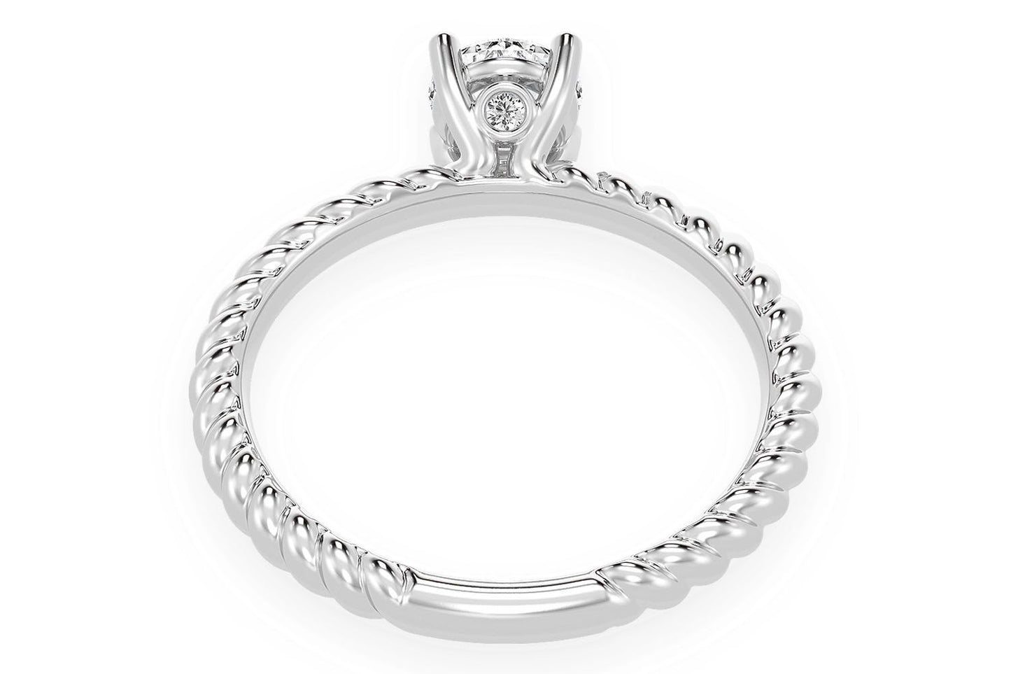 .50CT ROUND SOLITAIRE - TWIST BAND - DIAMOND ENGAGEMENT RING