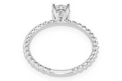 .50CT ROUND SOLITAIRE - TWIST BAND - DIAMOND ENGAGEMENT RING